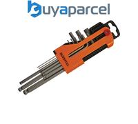 Faithfull HBG-M009 Long Arm Ball End Hex Key Set, 9 Piece (1.5-10mm) FAIHKS9MBLA
