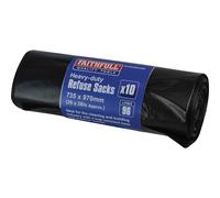 Faithfull FAIBAGREFUSE 10 Pack Heavy-Duty Black Refuse Sacks