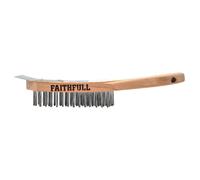 Faithfull Heavy-duty Scratch Brush With Scraper - 4 Row