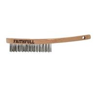 Faithfull Heavy Duty Stainless Steel Scratch Brush - 3 Row