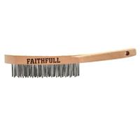 Faithfull Heavy-Duty Stainless Steel Scratch Brush, 4 Row Fai680S4F