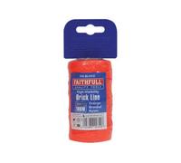 Faithfull Hi-Vis Nylon Brick Line 100M (330Ft) Orange Faiblhvo