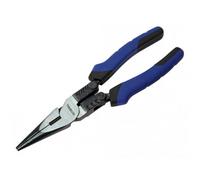 Faithfull High-Leverage Long Nose Pliers 230mm (9In) Multi Colour (One Size)