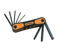 Faithfull 8 Piece Folding Ball End Hexagon Allen Key Set Metric