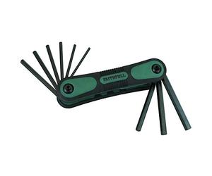 Faithfull HKSF9AF Folding Hex Key Set A/F (9 Pieces)
