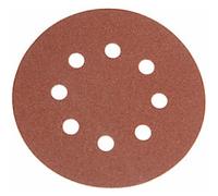 Faithfull Hook and Loop Sanding Discs DID3 Holed 80G 125mm 6 Packs of 25