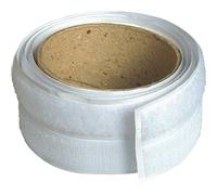 Faithfull Hook and Loop Self Adhesive Tape White 20mm 1m