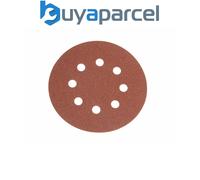 Faithfull Hook & Loop Sanding Disc DID3 Holed 125mm x 80G Pack 25 FAIAD12580H