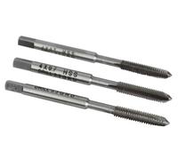 Faithfull HSS Straight Flute Tap Set, 3pcs, M3, M4, M5, M6, M8, M10, M12