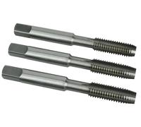 Faithfull HSS Straight Flute Tap Set, 3pcs, M3, M4, M5, M6, M8, M10, M12