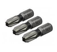 Faithfull Impact Screwdriver Bits, Pozidriv Multi Colour (Pz3 X 25mm)