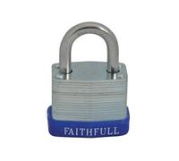 Faithfull Laminated Steel Padlock Multi Colour (30mm)