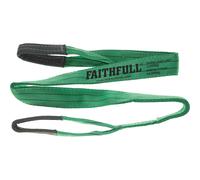 Faithfull XLP-02 2 METRE Lifting Sling Green 2 Tonne 60Mm X 2M
