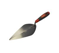 Faithfull London Pattern Brick Trowel Soft Grip Handle 10In in Red Faithfull Red