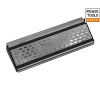 Faithfull 4-Way Curved Diamond Whetstone - 4-in-1 Sharpening Stone with Flat & Rod Surfaces, 400G / 600G Grit, Knife & Wood Carving Tool Sharpener for Chisels, Scissors & Blades