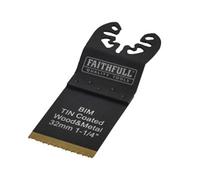 Faithfull M0010029P Multi-Functional Tool Bi-Metal Flush Cut Tin Coated Blade 32mm Faimfbm32