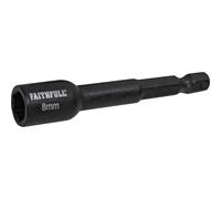 Faithfull Magnetic Impact Nut Driver FAISBMNUT8I 8mm x 1/4in Hex Black