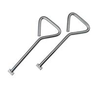 Faithfull Manhole Keys (Pair), T Shape End, Heavy-Duty Zinc Plated - 320mm