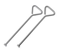 Faithfull Manhole Keys (Pair), T Shape End, Heavy-Duty Zinc Plated - 520mm