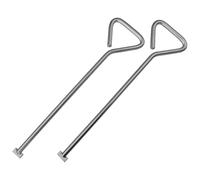 Faithfull Manhole Keys (Pair), T Shape End, Heavy-Duty Zinc Plated - 520mm