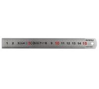 Faithfull Measuring Rule 150mm (6 Inch) - Matt Silver Stainless Steel Ruler with Clear Metric Graduations & Hanging Hole