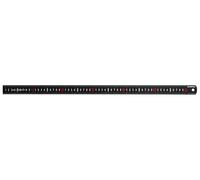 Faithfull Measuring Rule 600mm (24 Inch) - Matt Black Stainless Steel Ruler with Clear Metric Graduations & Hanging Hole