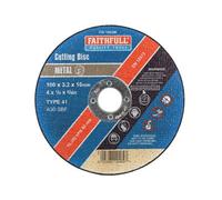 Faithfull Metal Cut Off Disc 100 X 3.2 X 16mm Fai1003M