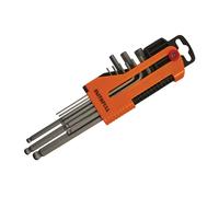 Faithfull HBG-M009 Long Arm Ball End Hex Key Set of 9 Metric (1.5-...
