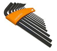 Faithfull Metric Long Arm Hex Key Set, 9 Piece, Chrome Vanadium Steel, Multi Colour, One Size