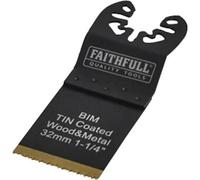 Faithfull MFBM32 BiM Flush Cut Titanium OIS Oscillating Multi Tool Plunge Saw Bl