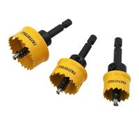Faithfull Mini Holesaw Set, Fast-Cutting Hole Cutter for Sheet Metal, Stainless Steel, Aluminium - 3PCS (20mm, 25mm, 32mm)