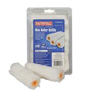 Faithfull FAIRMINI10M Medium Pile Mini Roller Refills 100mm (4in) Pack of 10