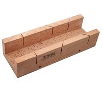 Faithfull Mitre Box 305mm x 110mm (12in x 4.3in) - FSC® Certified Beech Woodworking, Joinery & Carpentry Mitre Guide for Accurate 45 Degree & 90 Degree Cuts