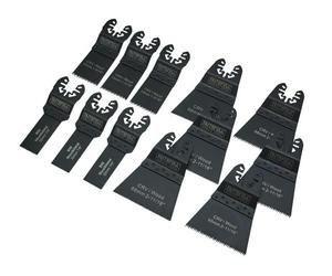 Faithfull Multi-Tool 12 Piece Multi Tool Spare Blade Set Wood Metal FAIMFKIT12