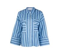 Faithfull multi-way striped organic-cotton shirt - Blue S