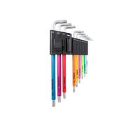 Faithfull Multicoloured Torx Star Key Set 9 Piece T10 to T50 FAIHKS9CS