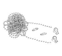 Faithfull Nickel Plated Brass Ball Chain Kit for Sink and Bath Plugs