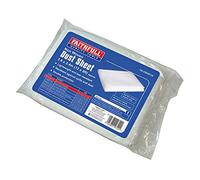 Faithfull Non-Woven Dust Sheet 3.6m x 2.4m (12ft x 8ft) - Spill Resistant Floor & Furniture Protection with Absorbent Surface & Waterproof Backing for Painting & Decorating