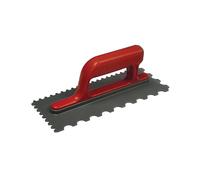 Faithfull Notched Trowel V 4mm & Round 7mm Plastic Handle 11 X 4.1/2in