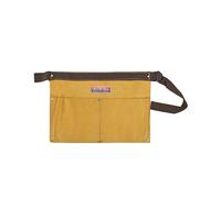Faithfull Suede Leather Double Pocket Nail Pouch - Tool Belt with Hammer Loop & Adjustable Webbing Belt for Carpenters, Roofers & Joiners - Tan