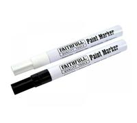 Faithfull Paint Marker Pen – Quick-drying, UV-resistant, Xylene-free – Pack of 2 Black & White
