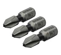Phillips Impact Screwdriver Bits PH2 x 25mm (Pack 3) FAISBPH225IM
