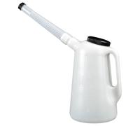 Faithfull Plastic Oil Pourer Metric and Imperial Measuring Oil Can with Fle