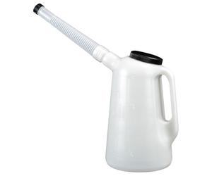 Faithfull Plastic Oil Pourer Metric and Imperial Measuring Oil Can with Fle