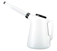 Faithfull Plastic Oil Pourer, Metric and Imperial Measuring Oil Can with Flexible Pouring Spout & Screw Cap - 5 Litre