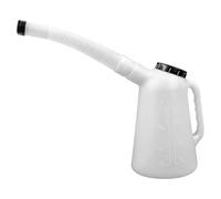 Faithfull Plastic Oil Pourer, Metric and Imperial Measuring Oil Can with Flexible Pouring Spout & Screw Cap - 1 Litre