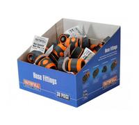 Faithfull Plastic Water Stop Hose Connector Multi Colour (Box Of 30)