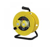 Faithfull Power Plus Open Drum Cable Reel 110V 16A 2-Socket 25m (2.5mm Cable)