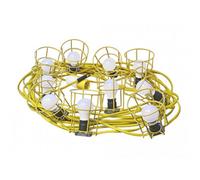 Faithfull Power Plus Festoon Lights 10 Es Bulbs 110V 22M (Uk Plug) Multi Colour (One Size)