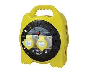 Faithfull Power Plus FPPCR25MSEL Enclosed Cable Reel 25m 16 amp 1.5mm Cable